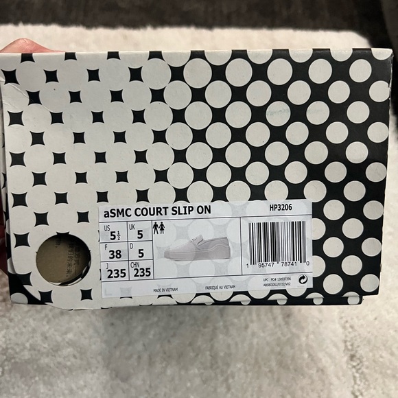 Stella McCartney with Adidas Court Slip On white tennis shoes in 5.5 US. - Picture 13 of 15